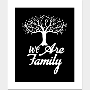 We Are Family (Parentsather / Mother / Children / Vintage / White / Black / Magnets / Pins / Tapestries / Totes / Pillows / Wall Art / Mugs / Cases / Stickers / Apparel) Posters and Art